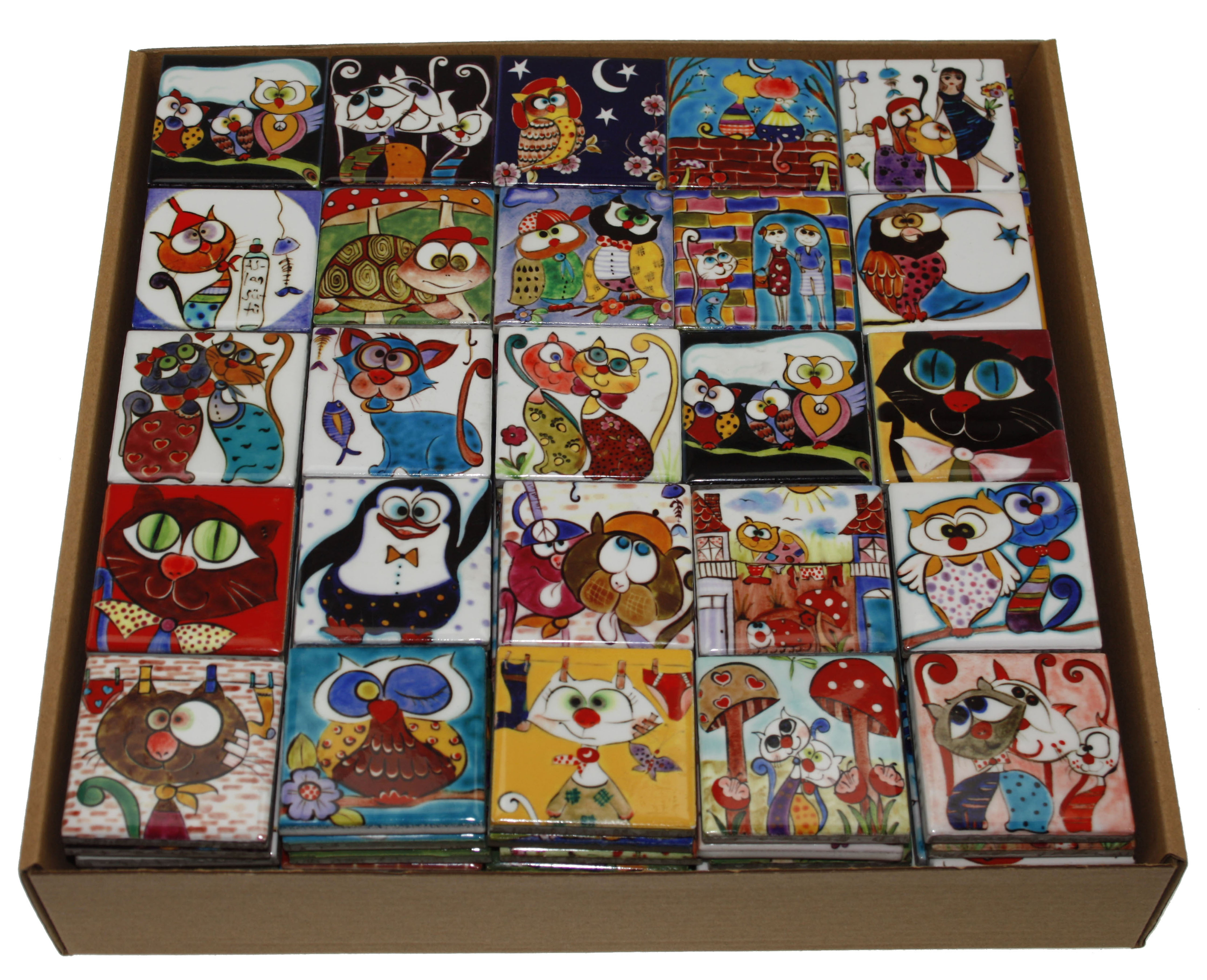 Seramik Kare Süblimasyon Baskı Eylenceli Magnet 5x5 cm 200 adet