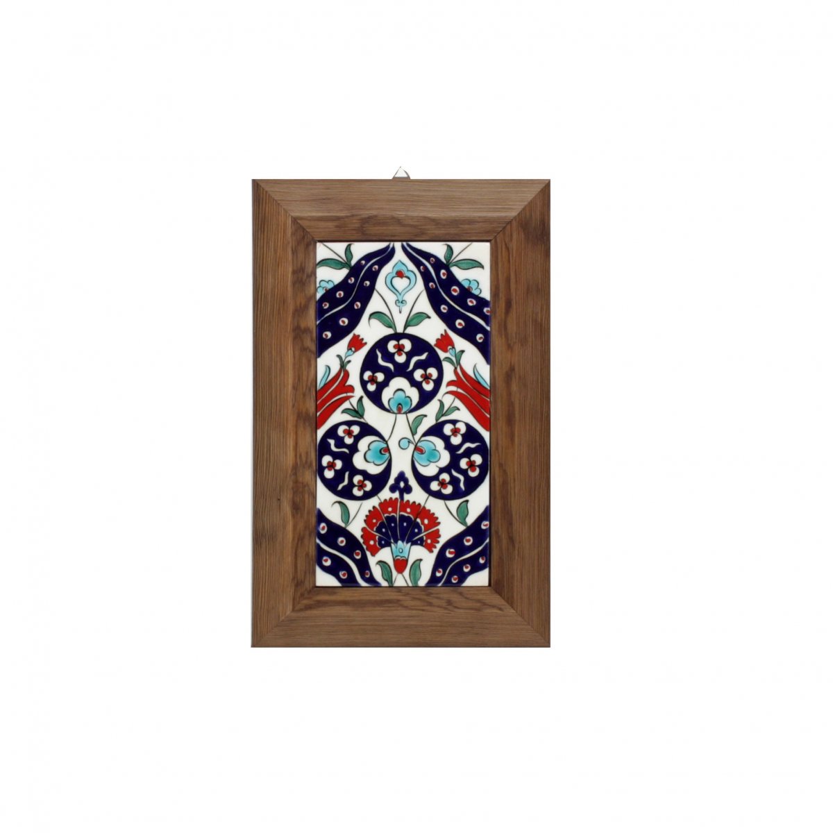 Çintemani Dekorlu Çini Tablo Çerçeveli 18x28 Cm