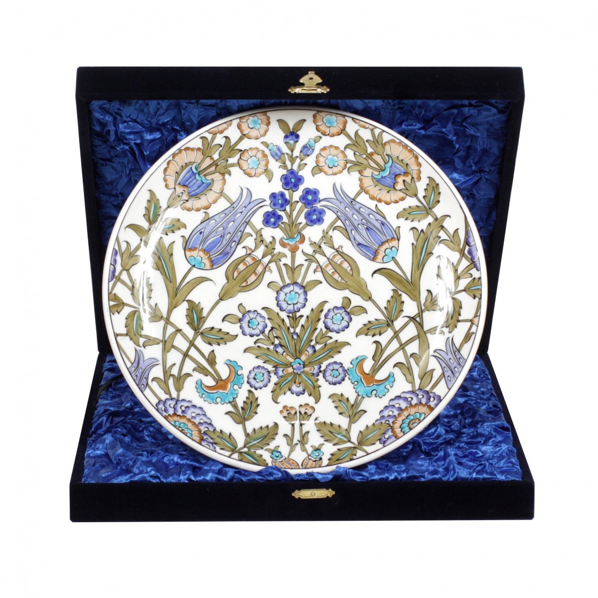 Gece Bahçesi Dekorlu Çini Dekoratif Tabak 30 Cm