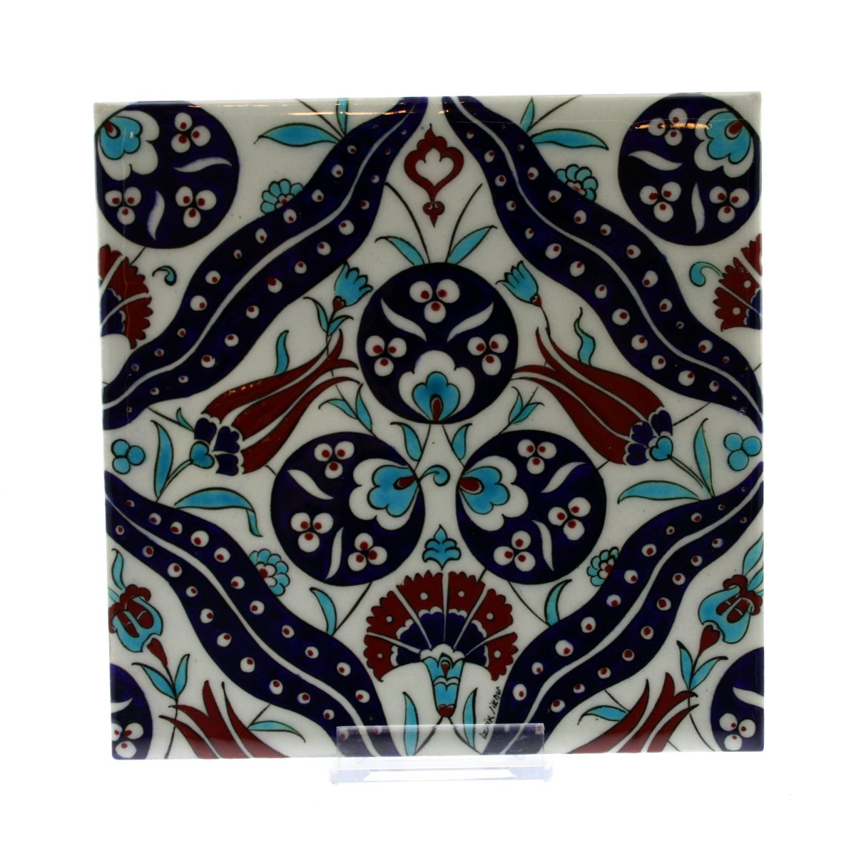 Çintemani Dekorlu Kuvars Çini Karo 20x20 Cm 